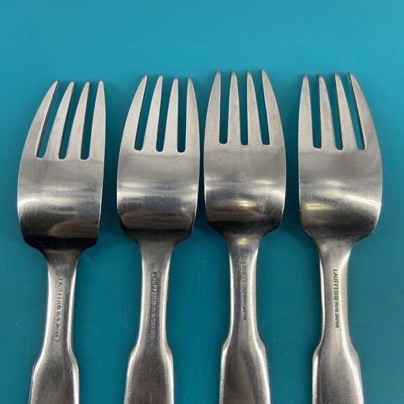 Towle Lauffer KRONOS Dinner Forks 7 1/2” Stainless Flatware Set of 4 Japan 18/8 - Picture 7 of 9